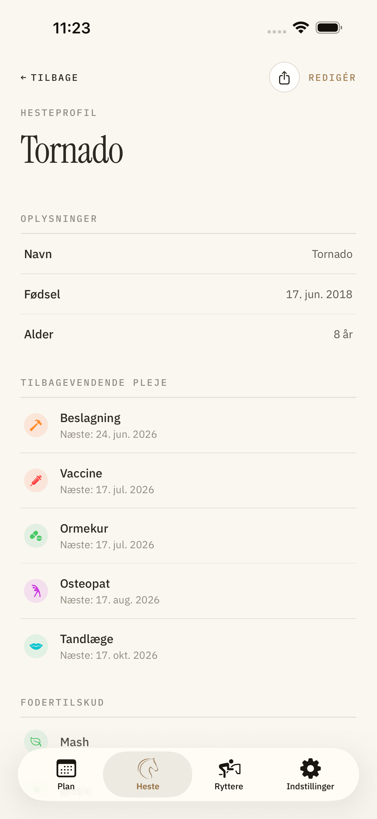 Hestedetaljer