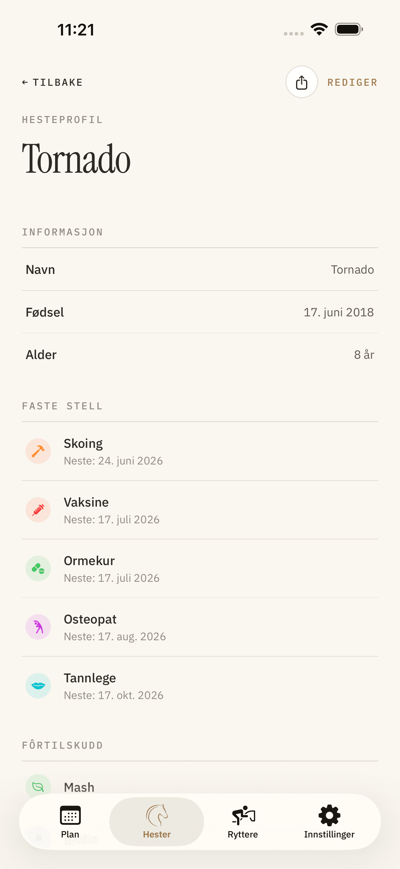Hestedetaljer